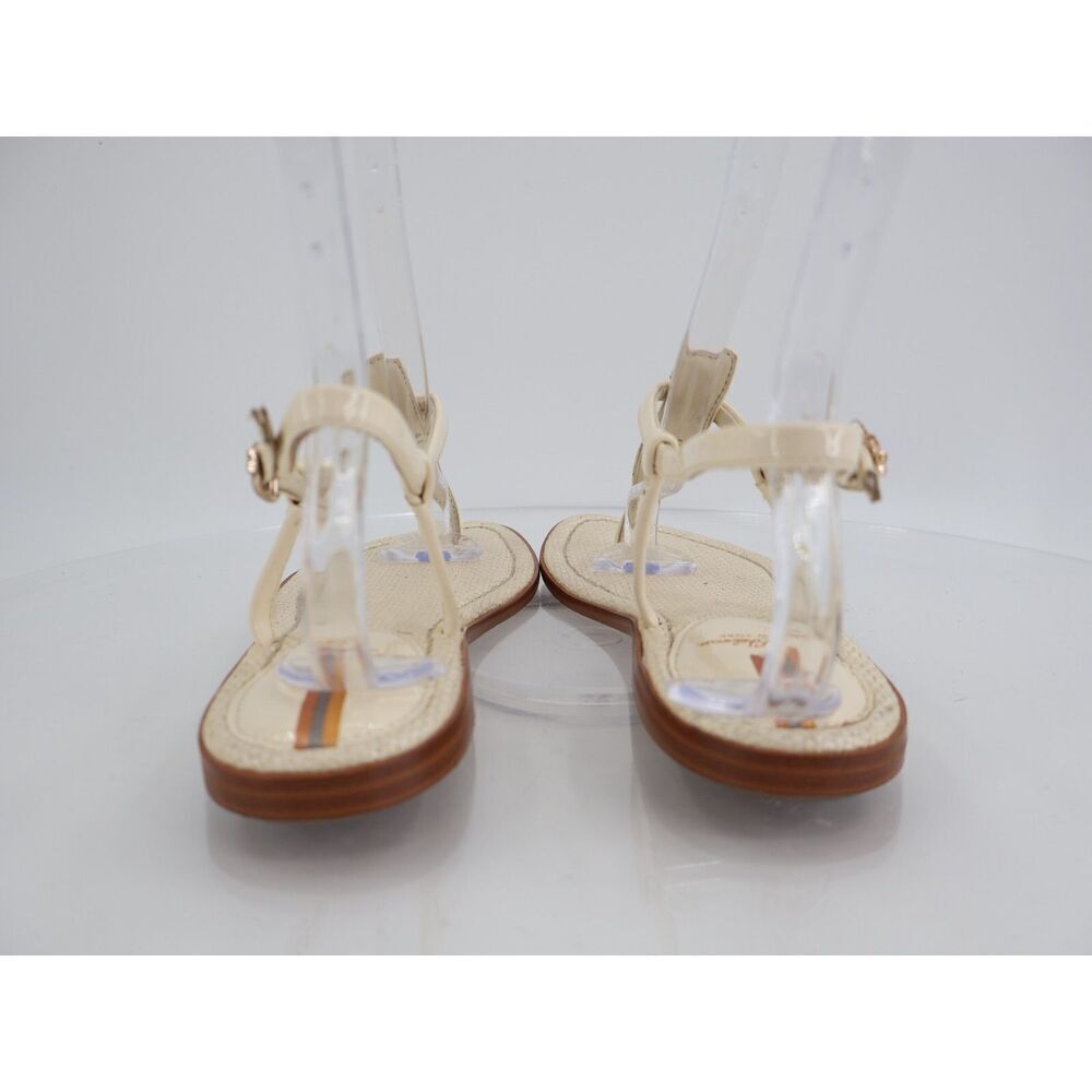 Sam Edelman Women Gigi Patent Slingback Thong Sandals Size 9.5M Ivory Flats - Picture 9 of 10